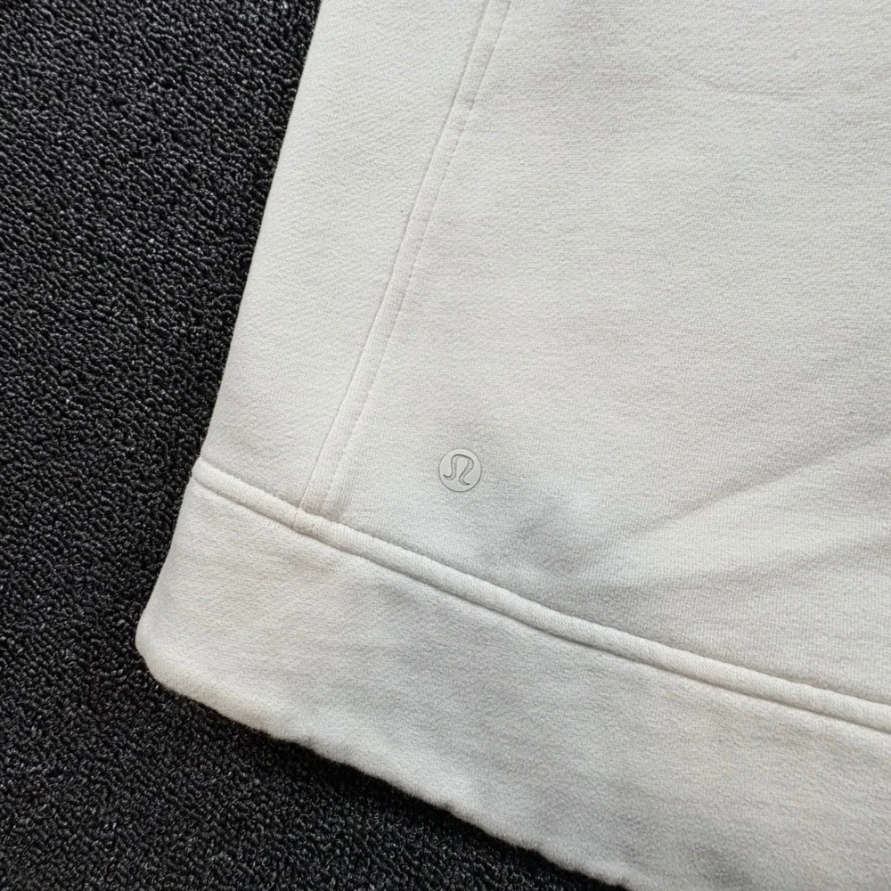 Lululemon Fleece Quilted Be True Full Zip‎ Jacket Women's 10 White Button Collar